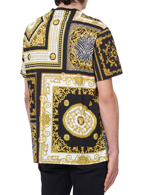 versace two tone shirt|Versace t shirt men price.